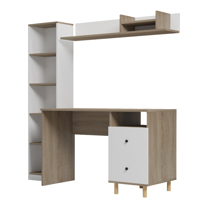 Офис модул KONTOR сонома-бял  160x50x162см