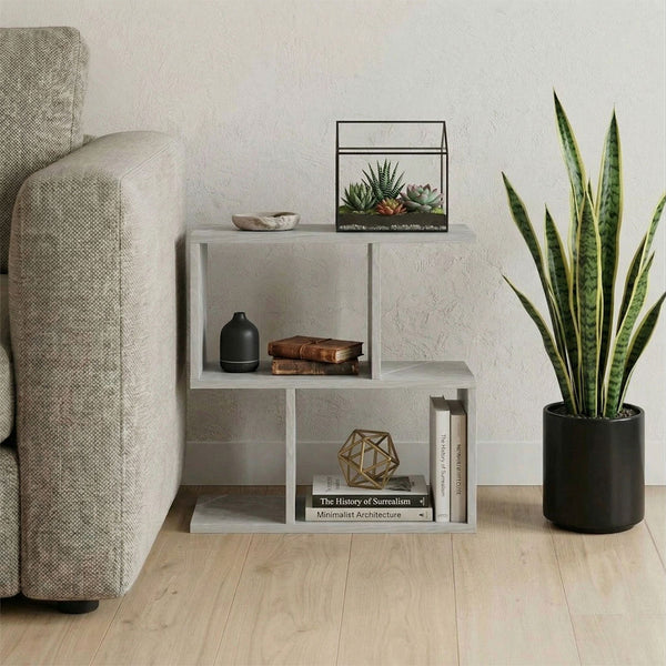 Странична маса-етажерка WESMOL сив мраморен вид 50x20x50 см