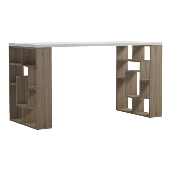 Бюро с рафт LABIRENT  сонома-бял 140x60x75см
