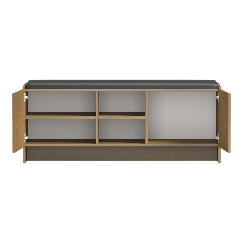 Входна мебел- табуретка ZULLA 10 чифта светъл орех 110x37x43см