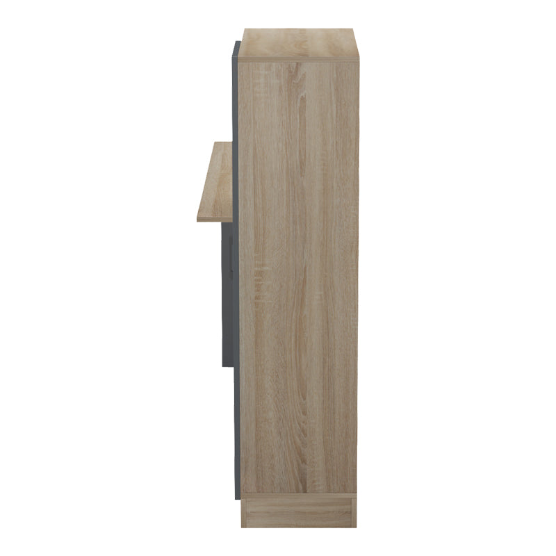 Офис с библиотека и шкаф OFISIO  сонома-антрацит 152.3x40x120см
