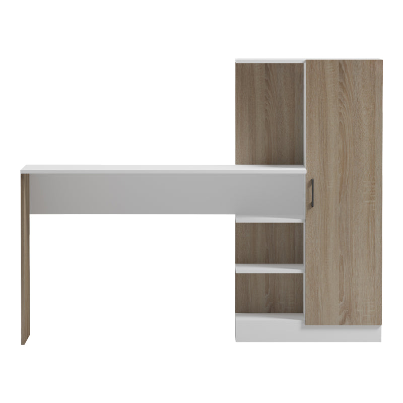 Офис с библиотека и шкаф OFISIO сонома-бял  152.3x40x120см