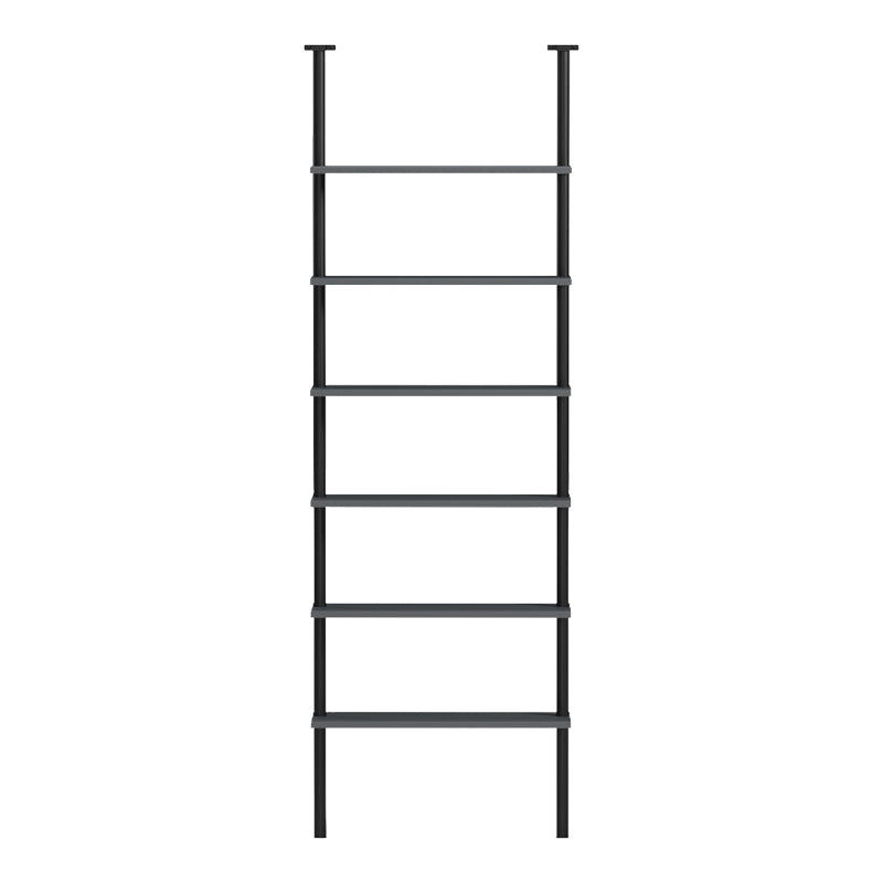 Стенна библиотека DIMMO антрацит-черна метална 60x20x180см