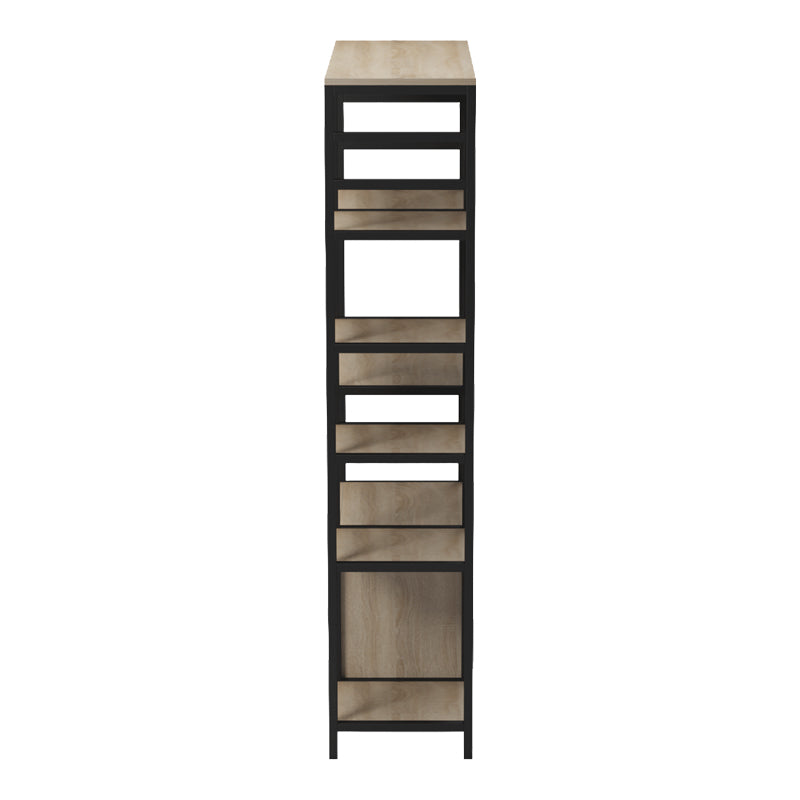 Подов рафт RANEA- сонома-черен 85x32x150см