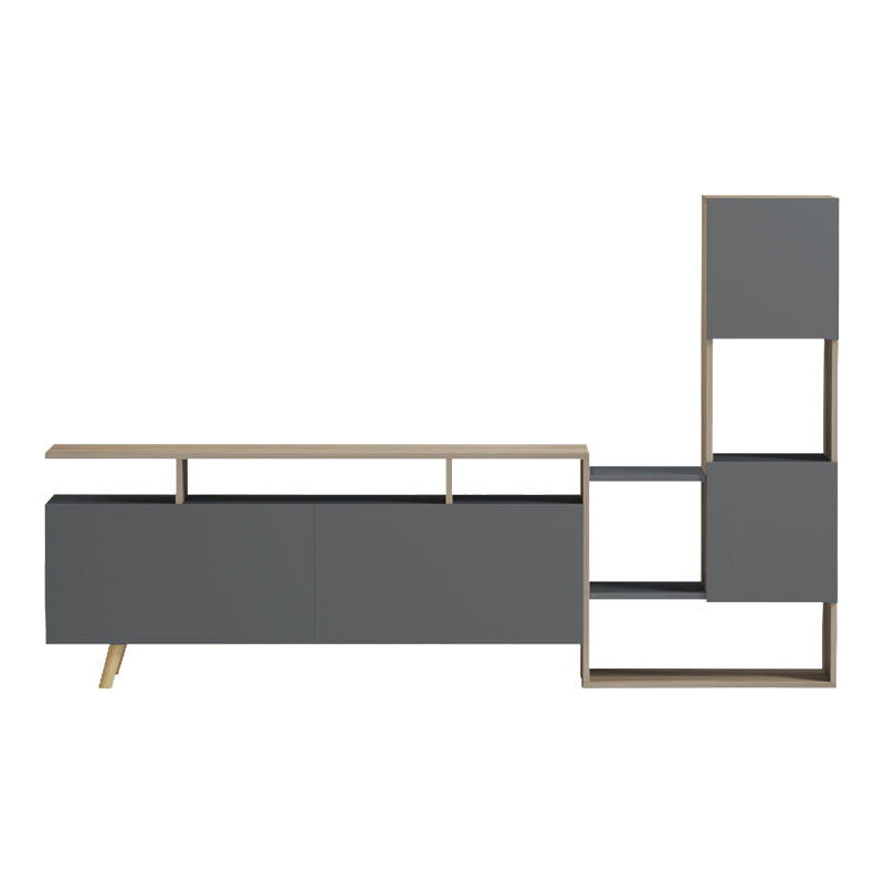 Тв шкаф defry sonoma-antracit 177.5x31.5x110см