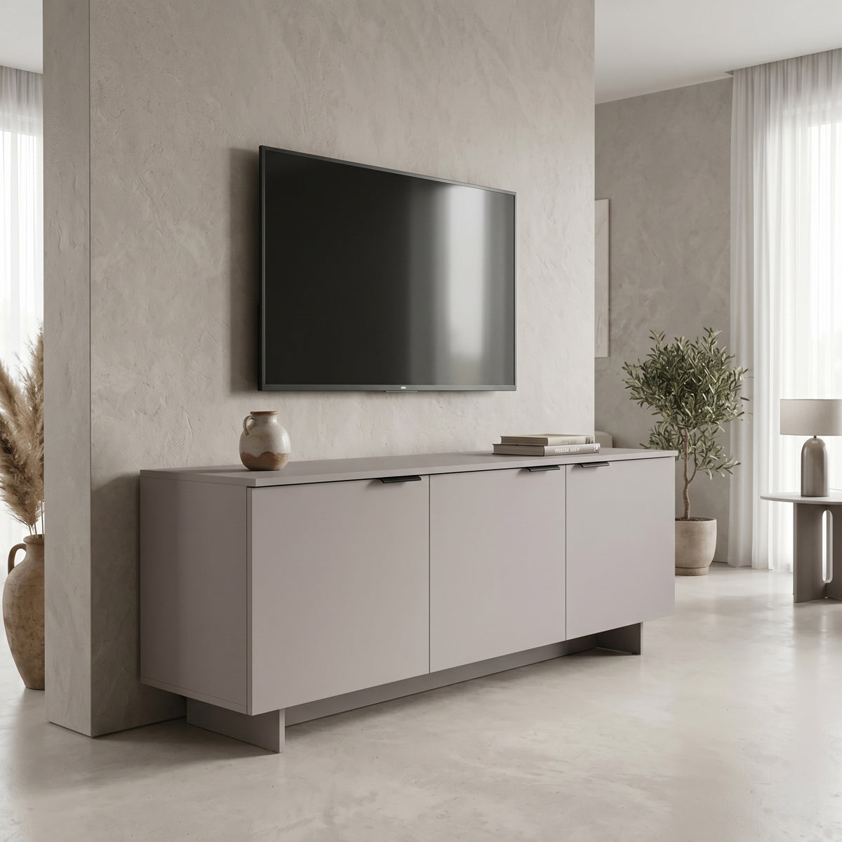 Тв шкаф BELDON сив 150x42x55см