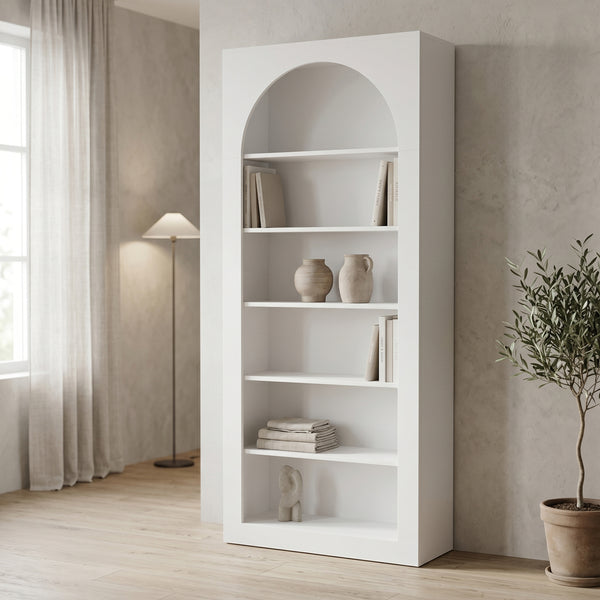 Етажерка за книги BOKE  бяла 80x31.5x180см