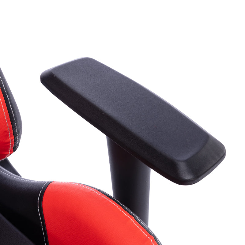 Офис Гейминг стол Zeldo pu черно-червен 66x56x135см