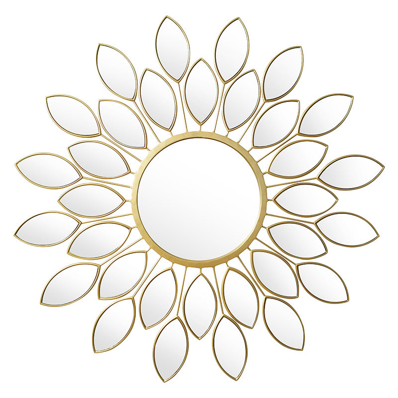 Огледало Цвете златисто 83x2.5x83см