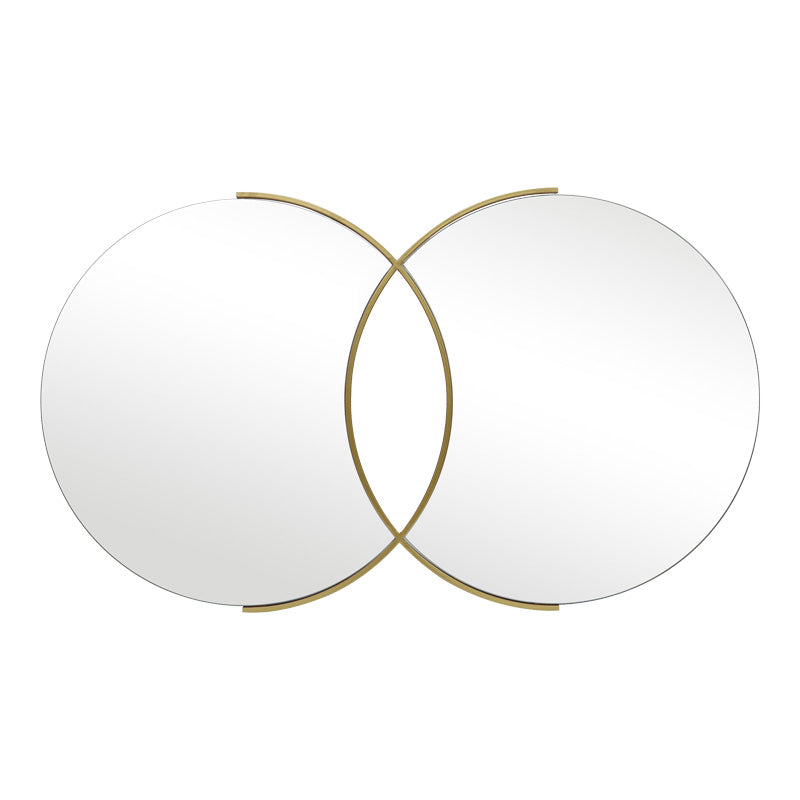 Огледало двойно Miryata метал  в златист нюанс 105x3x60см