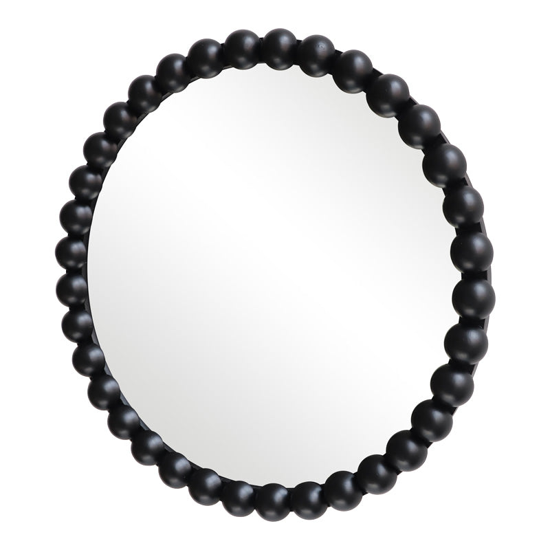 Дървено огледало Specio в черен нюанс Φ60x4,5см