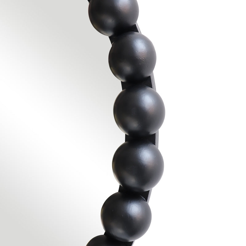 Дървено огледало Specio в черен нюанс Φ60x4,5см