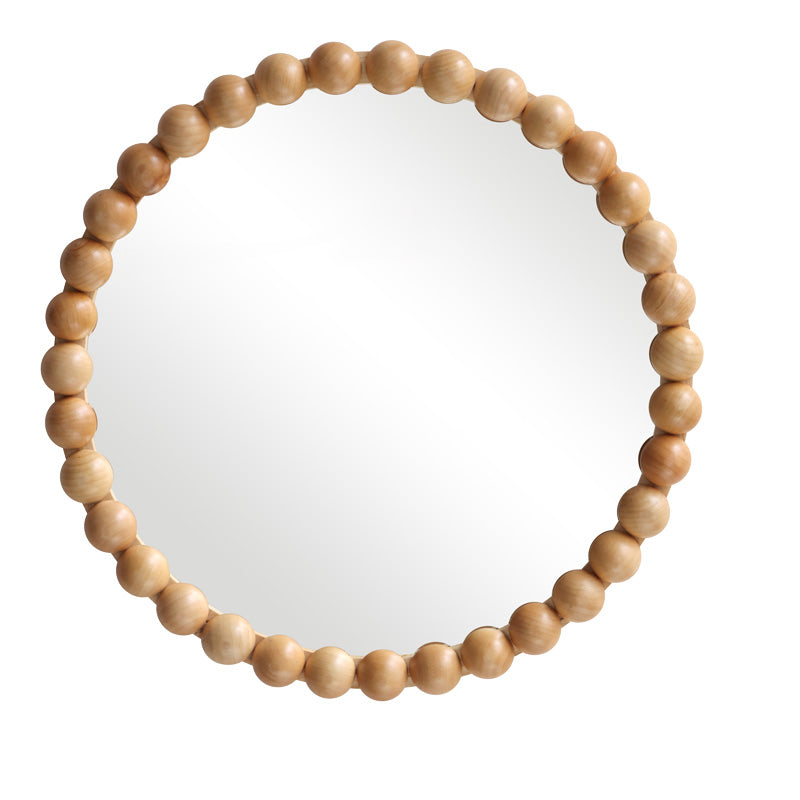 Дървено огледало Specio в естествен нюанс Φ60x4,5см
