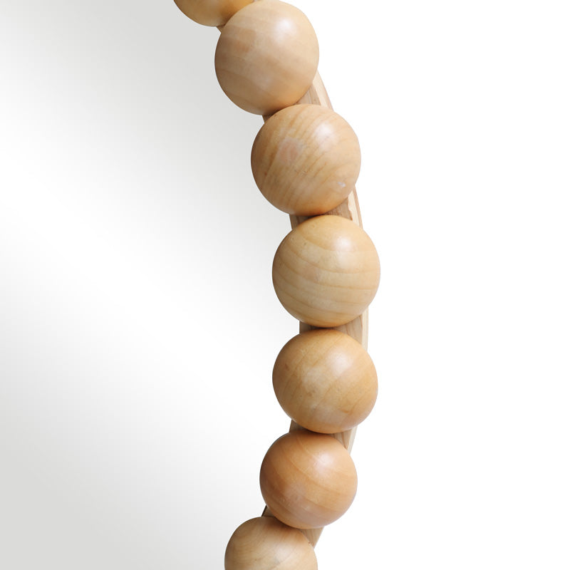 Дървено огледало Specio в естествен нюанс Φ60x4,5см