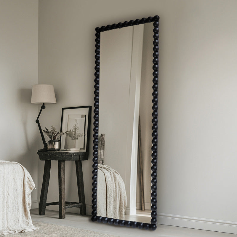 Дървено огледало Ledalo в черен абажур 45x4,5x130см