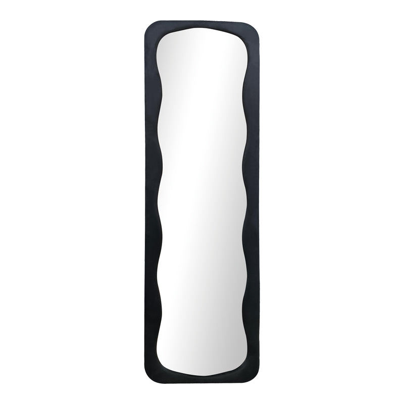 Кадифено огледало за под Lezour в черен цвят 50x5x170 см