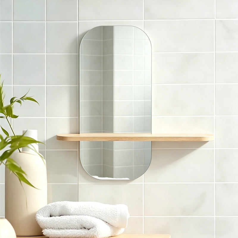Огледало lunaria mdf в естествено покритие 60x11.5x60см