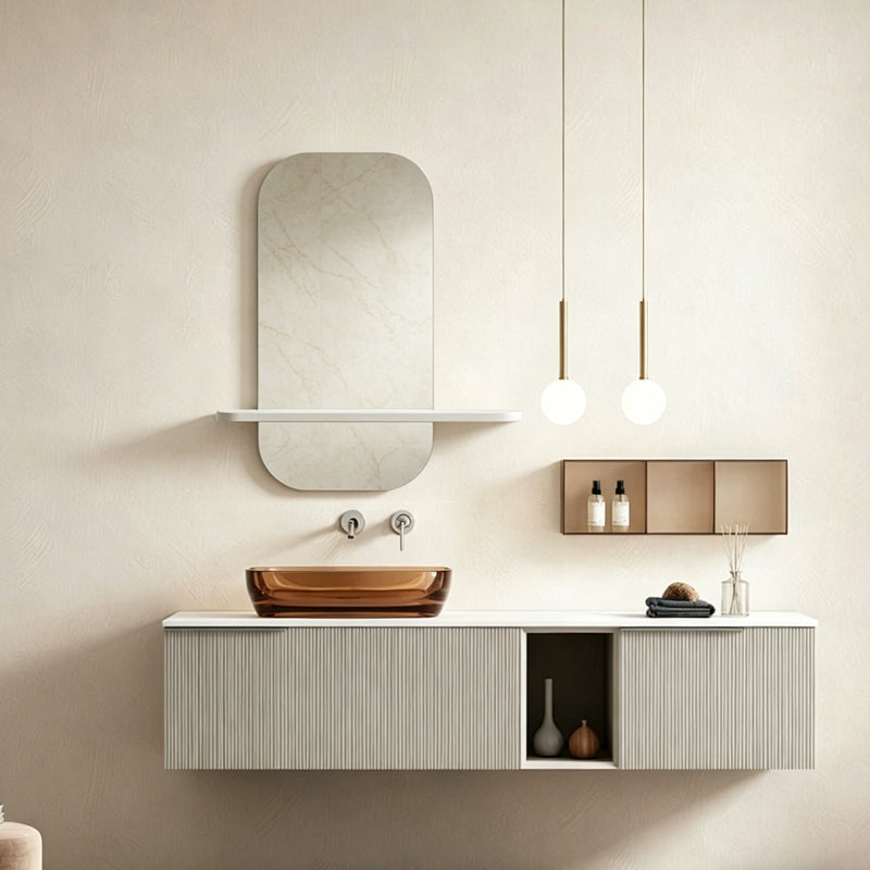 Огледало lunaria бяло mdf 60x11.5x60см