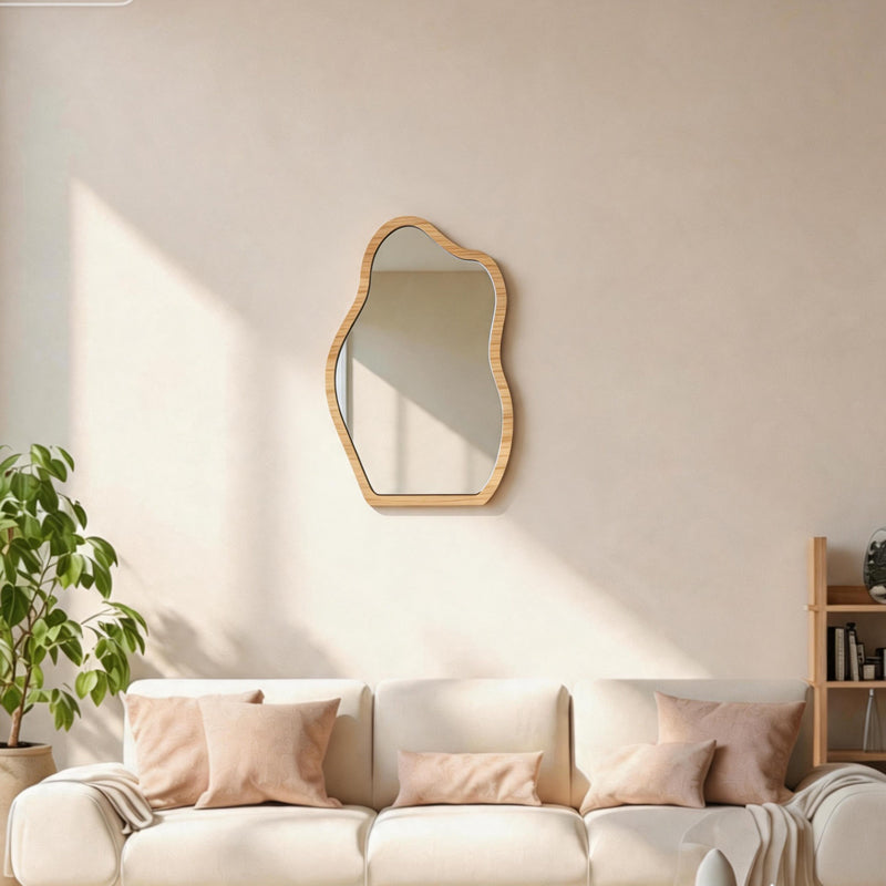Огледало evanthia mdf естествено покритие 36x1.2x56см
