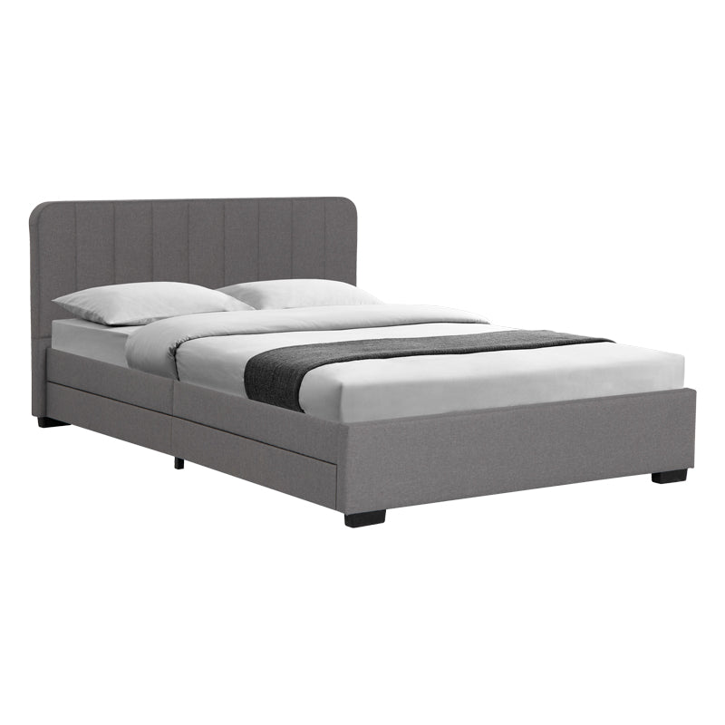 Двойно легло VELOTY плат тъмно сиво с чекмеджета 150х200см