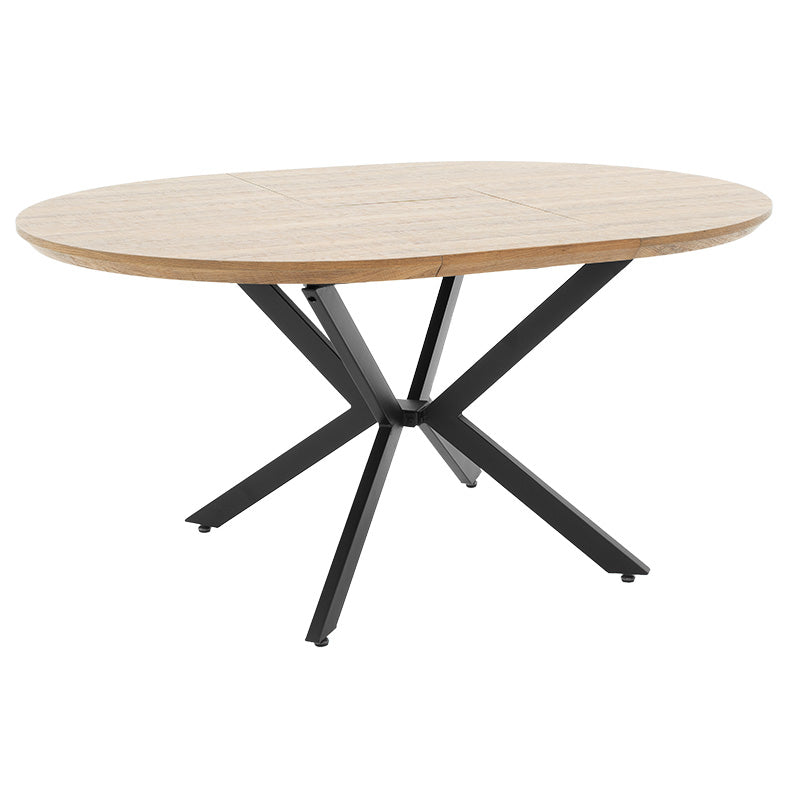 Трапезна маса LYDIA  MDF разтегателна в цвят орех-черен 120-160x120x79см