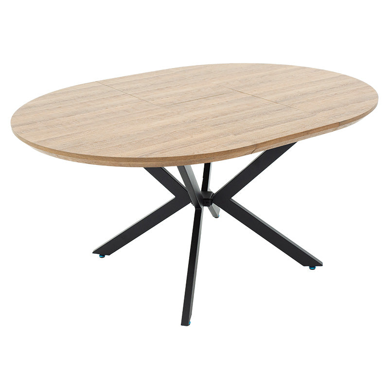 Трапезна маса LYDIA  MDF разтегателна в цвят орех-черен 120-160x120x79см