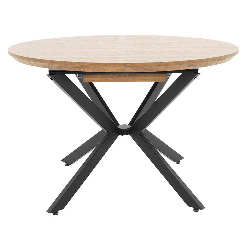 Трапезна маса LYDIA  MDF разтегателна в цвят орех-черен 120-160x120x79см