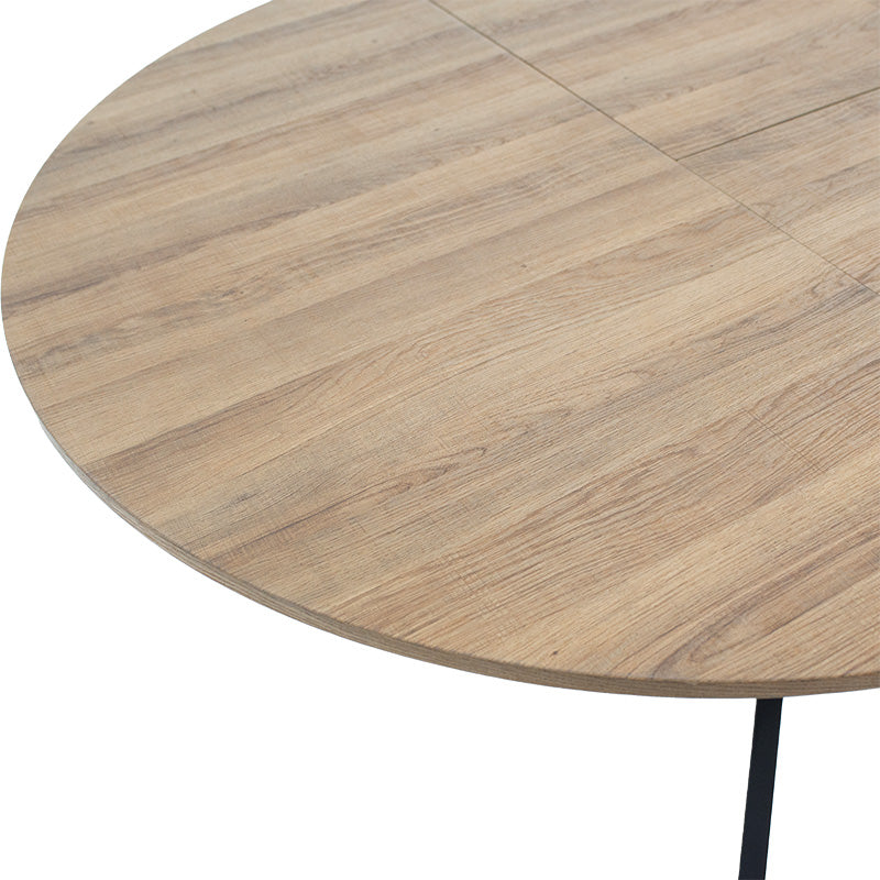 Трапезна маса LYDIA  MDF разтегателна в цвят орех-черен 120-160x120x79см