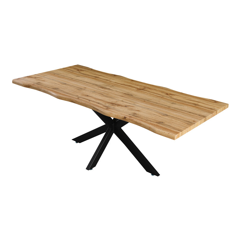 Трапезна Mdf маса GILMAN  в нюанс  сонома и черен метален крак 200x100x75см
