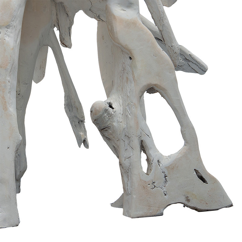 Конзола Lyle ръчно изработена масивна дървесина бяла 100x38x80см