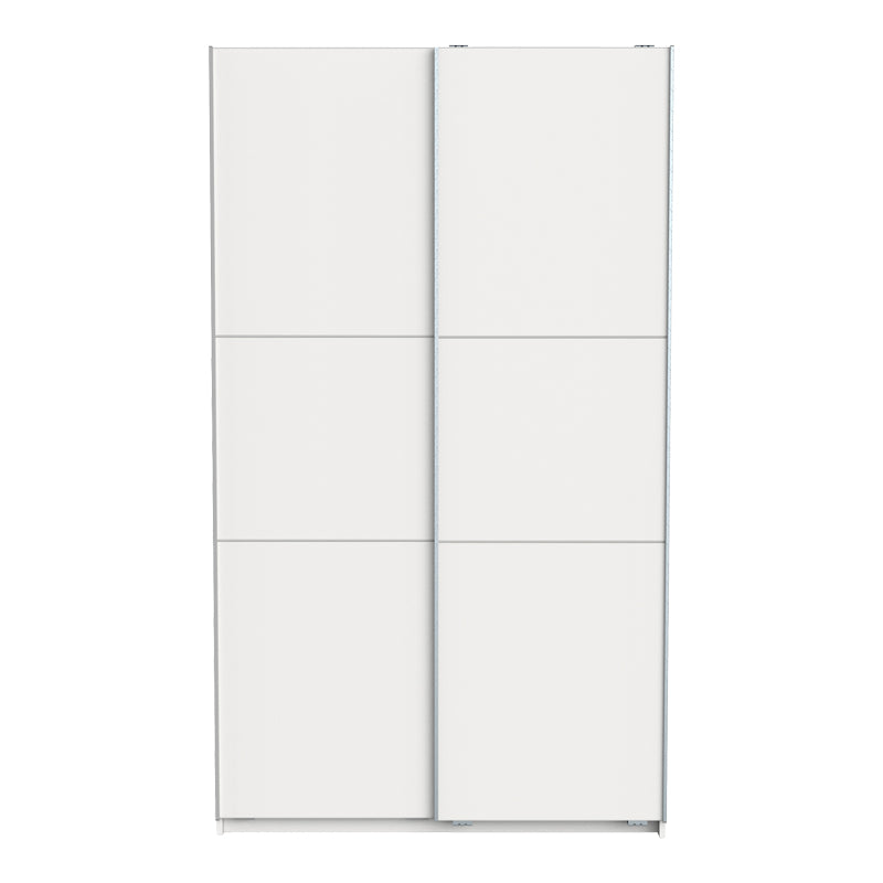 Гардероб с две врати и плъзгащи се врати KAWEN бял 116.5x60x203см