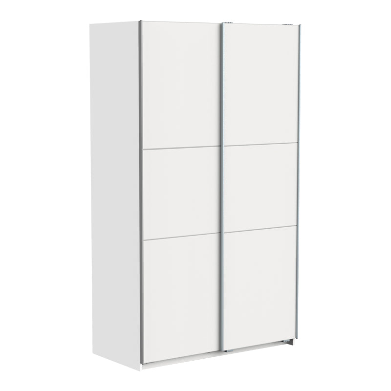 Гардероб с две врати и плъзгащи се врати KAWEN бял 116.5x60x203см