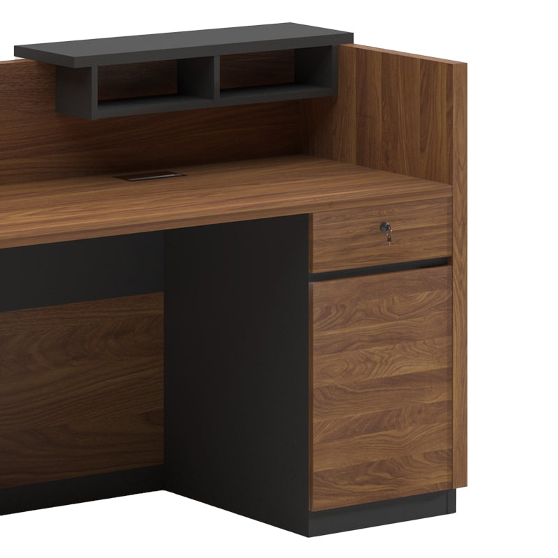 Професионална рецепция Oscar орех-антрацит 180x65x110см
