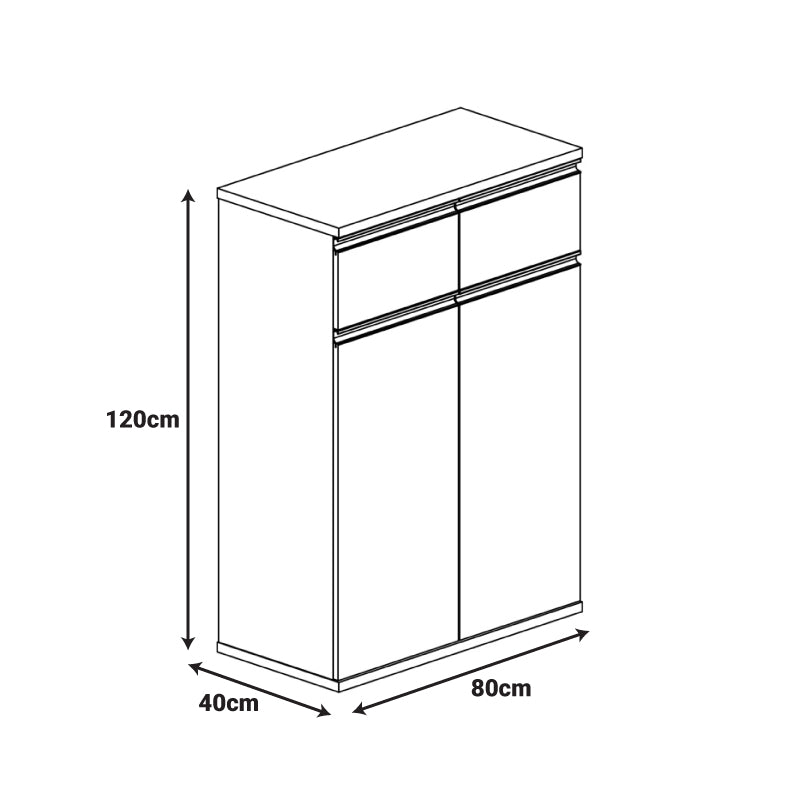 Професионален офис шкаф Oscar в нюанс орех-антрацит 80x40x120см