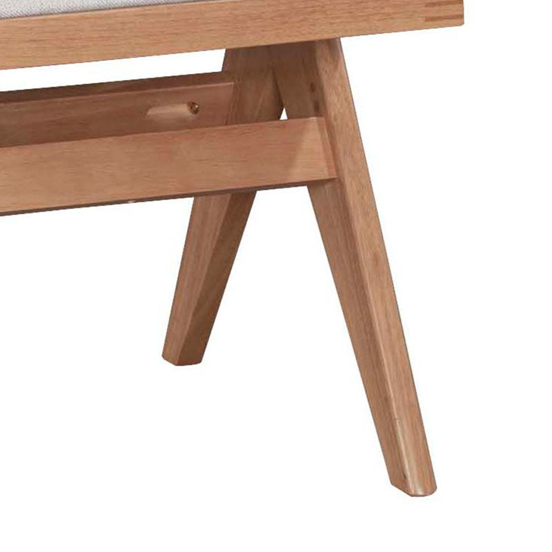 Стол Winslow  каучуково дърво светъл орех-pvc естествен ратан-плат сив