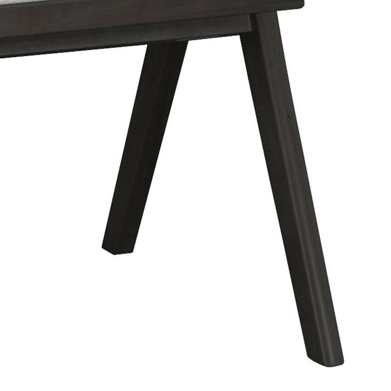 Фотьойл Winslow дърво каучуково дърво черно-pvc ратан естествена материя сиво