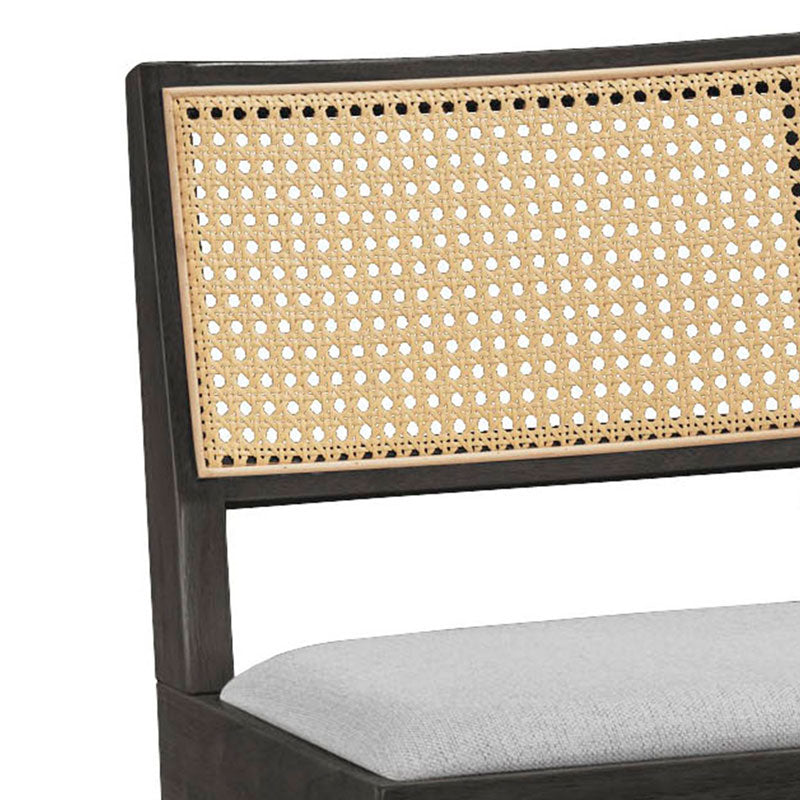 Бар стол Winslow черен-сив-естествен цвят 44.5x46x98см