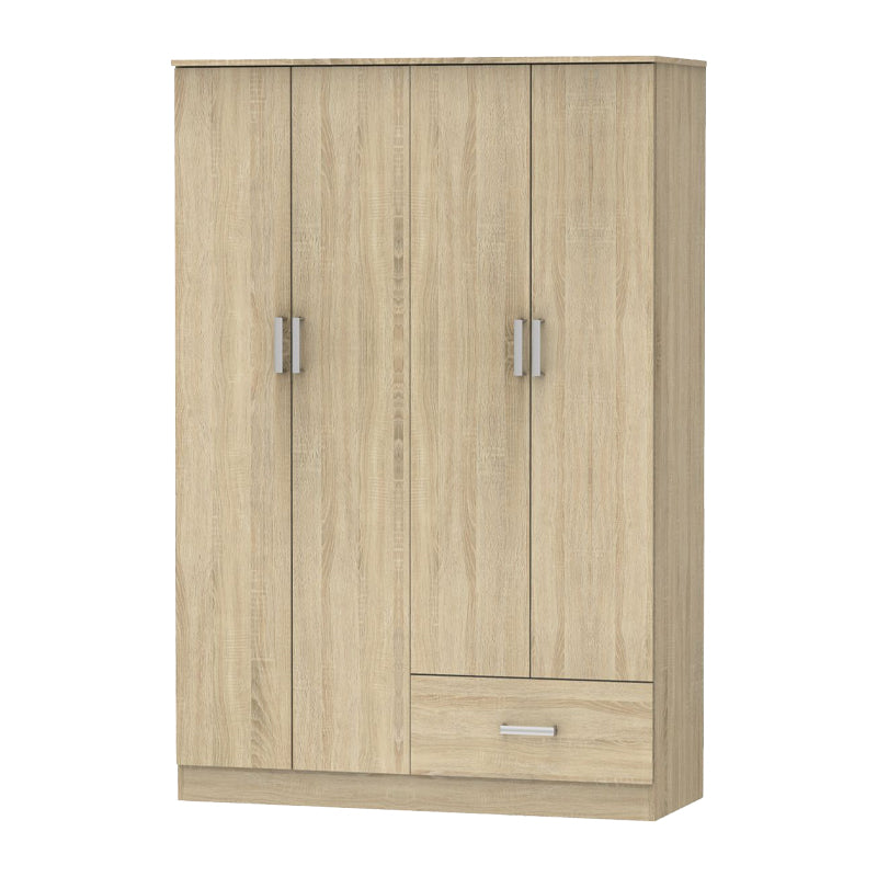Гардероб четирикрил KARTER sonoma меламин 121x48x180см