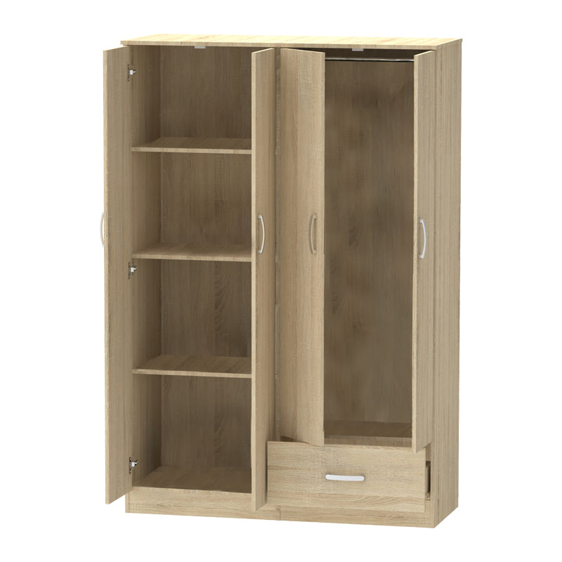 Гардероб четирикрил KARTER sonoma меламин 121x48x180см