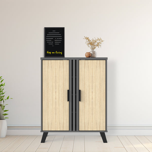 Шкаф за обувки SHOBY сонома-антрацит 70.5x30x91см