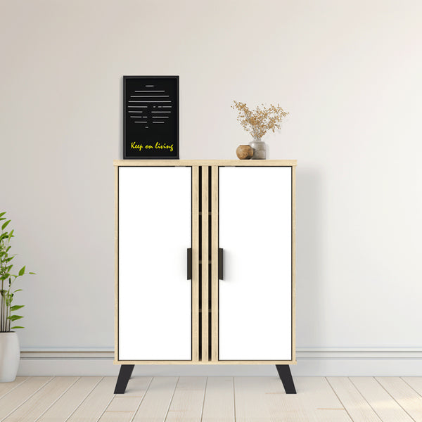 Шкаф за обувки SHOBY бял-сонома 70.5x30x91см