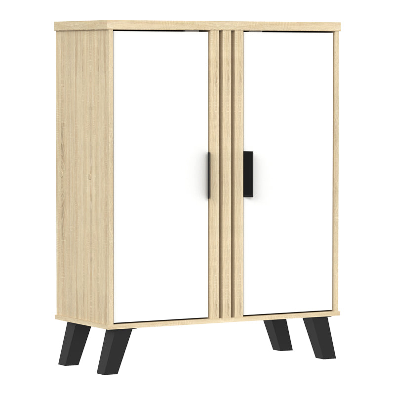 Шкаф за обувки SHOBY бял-сонома 70.5x30x91см