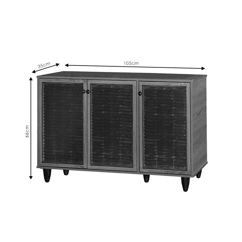 Шкаф за обувки Ronan natural 105x35x.66см  естествен цвят/въглен