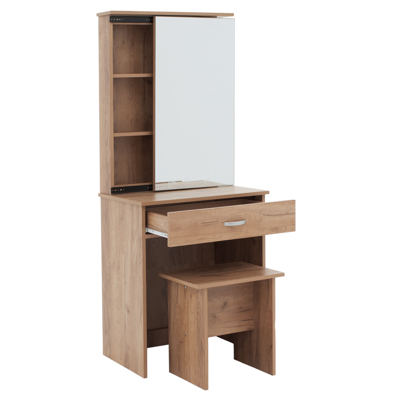 Тоалетка с огледало ZELIA в цвят дъб 60x40.5x151см