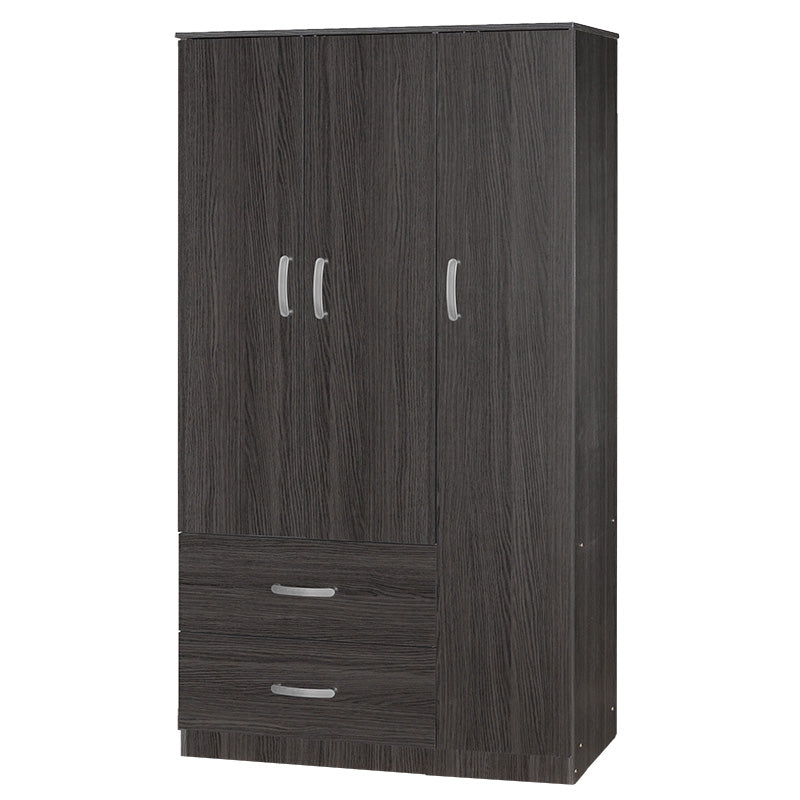 Гардероб ZELIA с 2 врати и чекмеджета цвят венге 90x42x180см