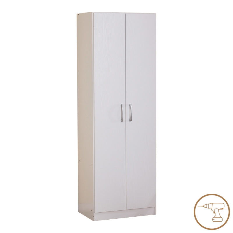 Гардероб с 2 врати Jonar бял цвят меламин 60x42x180см