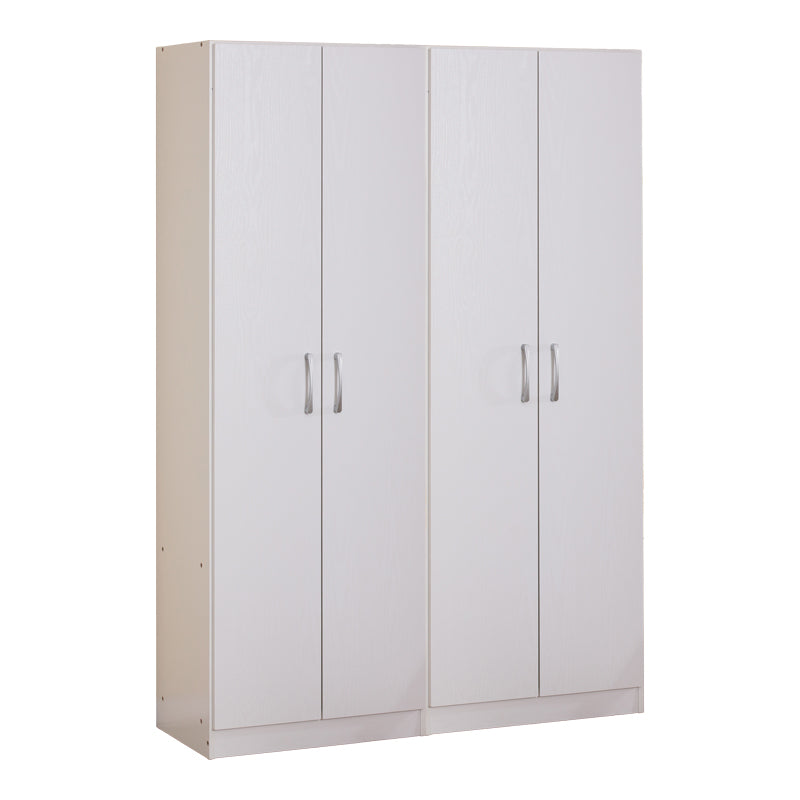 Гардероб четирикрил JONAR цвят бял 120x42x180см