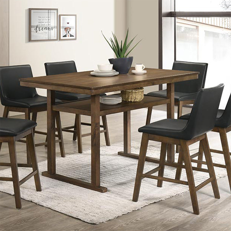 Бар маса Tenor естествено дърво каучуково дърво-MDF орех 150x90x91.5cm