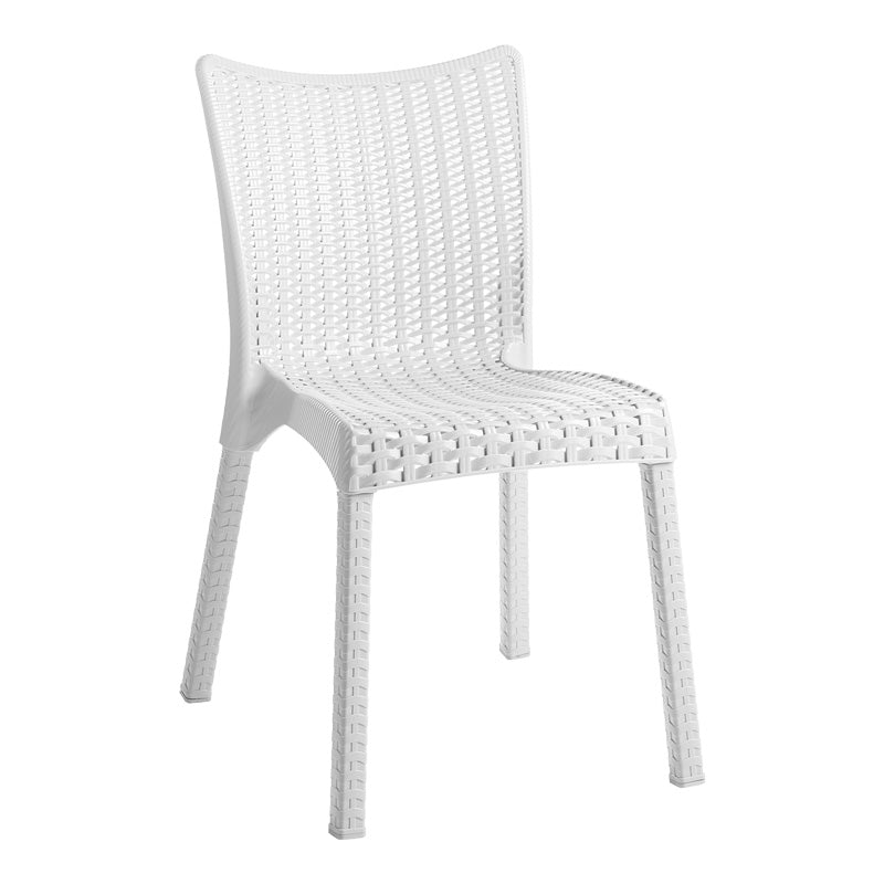 Градински комплект Icon-Confident  3 бр PP в бял нюанс с маса 80x80x74.5см.