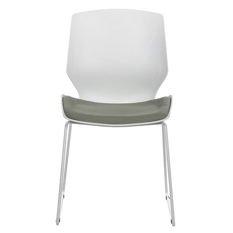 Посетителски офис стол Genuine PP бяло-сив